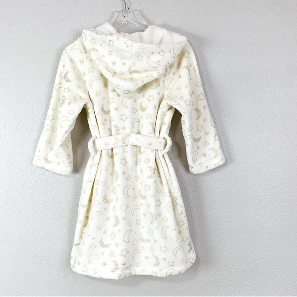Tucker + Tate Fleece Hooded Star Moon Shimmer Robe Size 7/8 - Picture 3 of 9